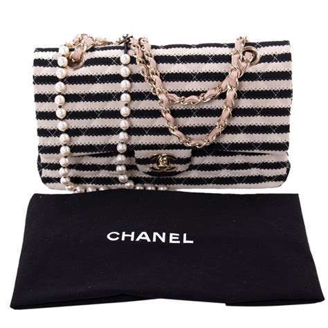 chanel black white striped bag|chanel gabrielle bag small price.